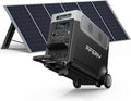 AFERIY Solar Generator 3840Wh Portable Power Station with 400W Solar Panel,LEP Battery,AC Output with 120V,3600W Solar Generator for Home Backup,Outdoor Camping,Camping, RV,Emergencies