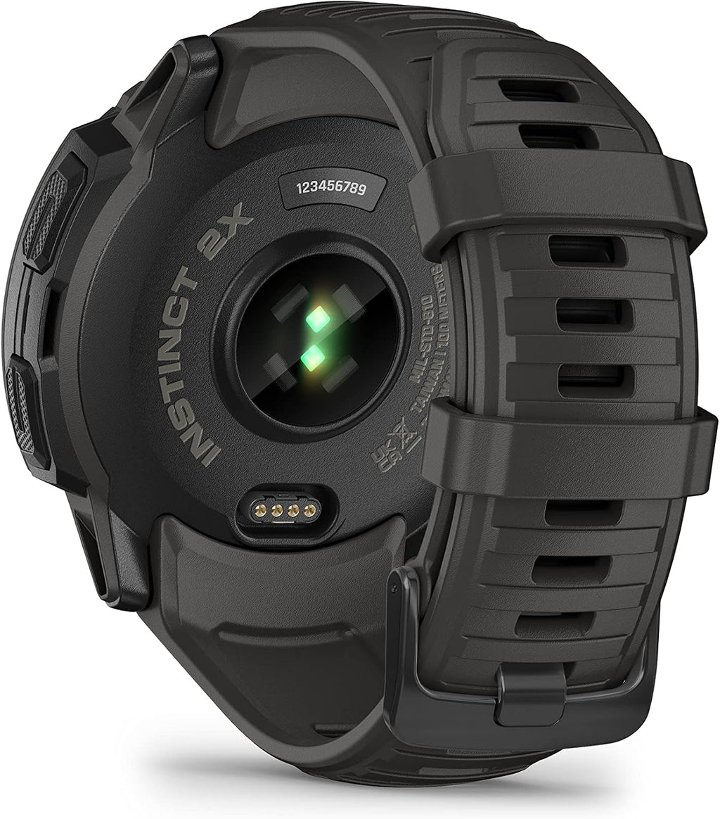 Garmin Instinct 2X Solar, Rugged GPS Smartwatch, Built-in Flashlight, Solar Charging Capability, Multi-Band GNSS, Graphite, NA/AUS/NZ (Renewed)