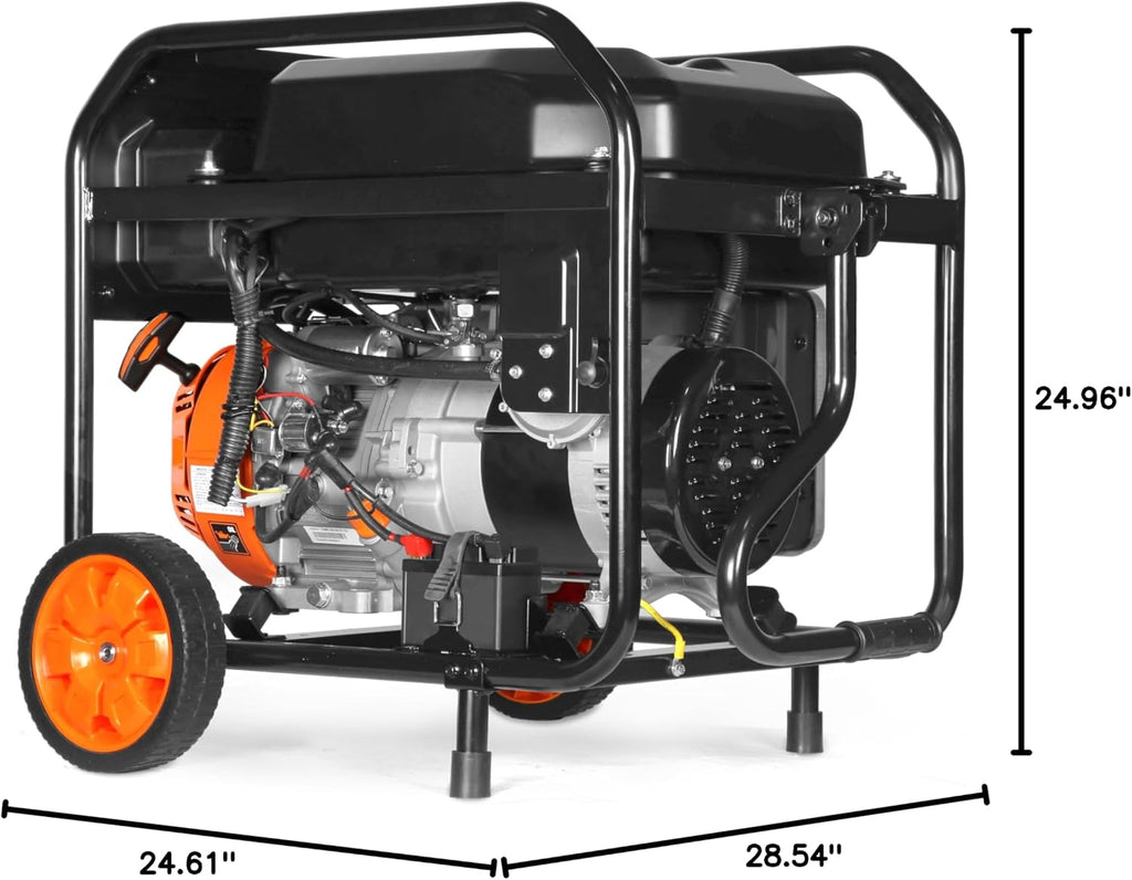 WEN 8000-Watt 120V/240V Dual Fuel Portable Generator, Electric Start, 340cc, Transfer-Switch and RV-Ready with CO Watchdog (DF8000X)