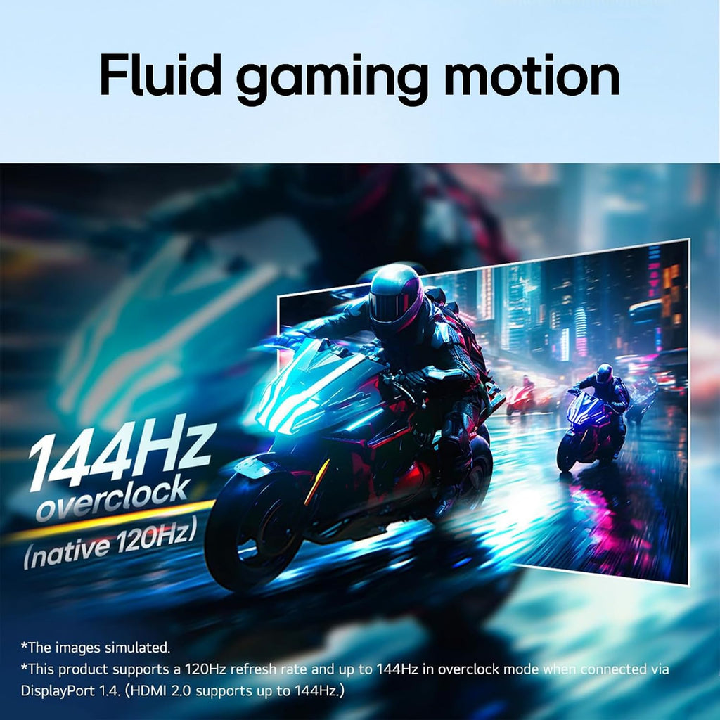 LG 27 inch Ultragear Gaming Monitor, Full HD IPS Display, 144Hz Overclocked Refresh Rate, 1ms MBR, NVIDIA G-Sync Compatible, AMD FreeSync, HDR10, sRGB 99%, HDMI, DisplayPort, Tilt Adjustable, Black