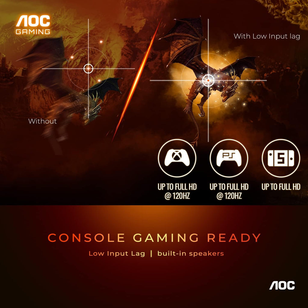 AOC C24G1A 24' Curved Frameless Gaming Monitor, FHD 1920x1080, 1500R, VA, 1ms MPRT, 165Hz (144Hz supported), FreeSync Premium, Height adjustable Black