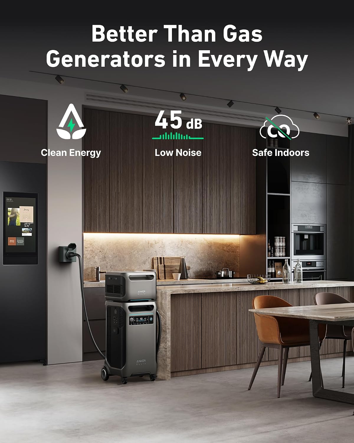 Anker SOLIX F3800 120V/240V Home Backup Kit, 7.68kWh Portable Power Station with Transfer Switch Kit, LiFePO4 Battery, 6000W AC Output, Solar Generator for Home Use, RV, Emergencies, & Outages