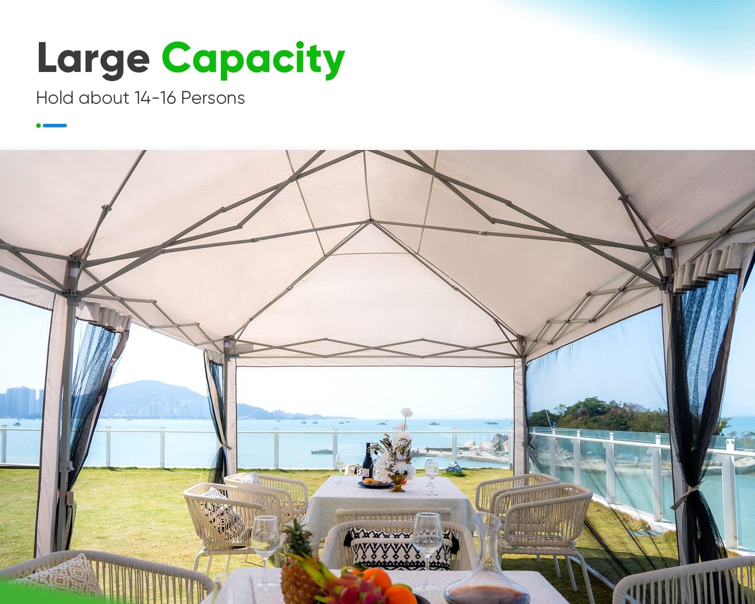 Quictent 10'x20' Pop up Screened Canopy Tent with Mosquito Netting, Portable Easy up Outdoor Screen House Shelter for Patio, Camping and Picnic, Includes Wheeled Carry Bag