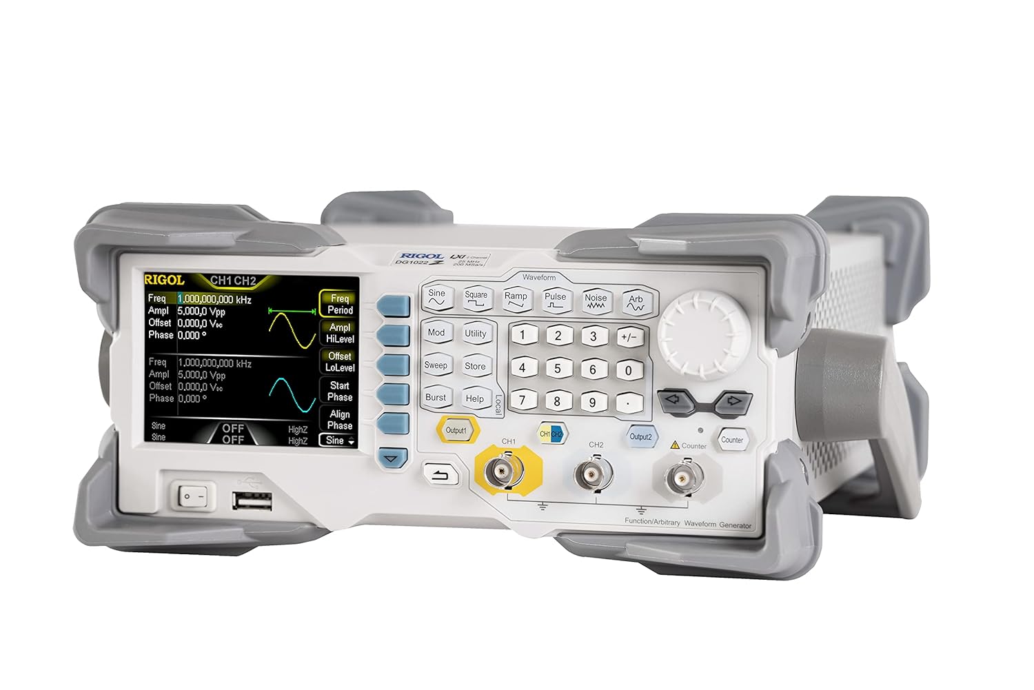 Rigol DG1022Z Function/Arbitrary Waveform Generator 25MHz,2 Channels,14 bit Vertical Resolution,2Mpts Arbitrary Wave Length