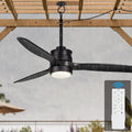 EKIZNSN 42' Wet Rated Gazebo Ceiling Fans Outdoor Hanging for Patios Waterproof, Pergola Ceiling Fan with Light, Hook Installation, Black