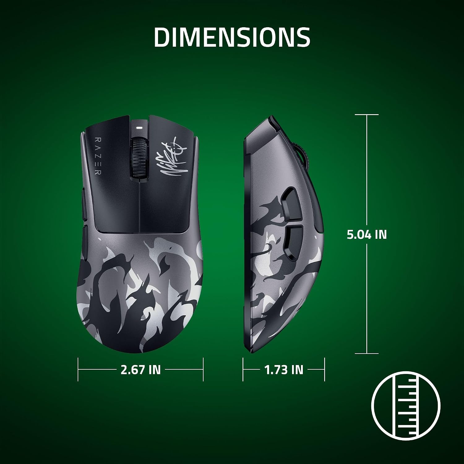 Razer DeathAdder V4 Pro Wireless Gaming Mouse: 57g Lightweight - 8000Hz Polling Rate - Optical Scroll Wheel - Optical Switches Gen-4 - Focus Pro 45K Sensor Gen-2 - Up to 150 Hr Battery - Niko Edition