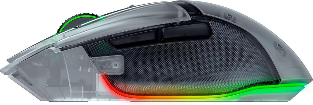 Razer Basilisk V3 Pro Wireless Gaming Mouse, 35K DPI Sensor, HyperScroll Tilt Wheel, Optical Switches, 13 Customizable Controls, RGB Lighting, Up to 140-Hour Battery Life, Phantom White