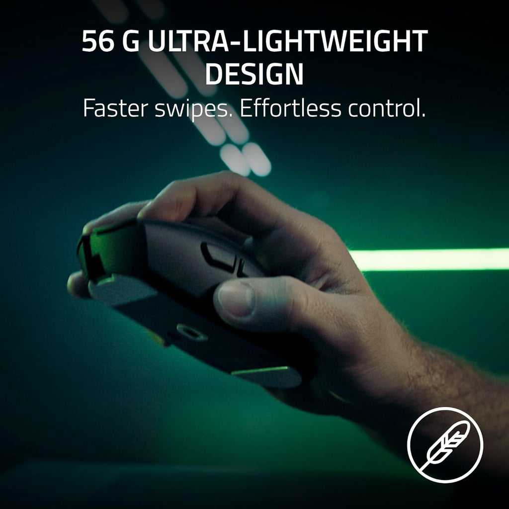 Razer DeathAdder V4 Pro Wireless Gaming Mouse: 57g Lightweight - HyperSpeed Wireless Gen-2 - Optical Scroll Wheel - Optical Switches Gen-4 - Focus Pro 45K Sensor Gen-2 - Up to 150 Hr Battery - White