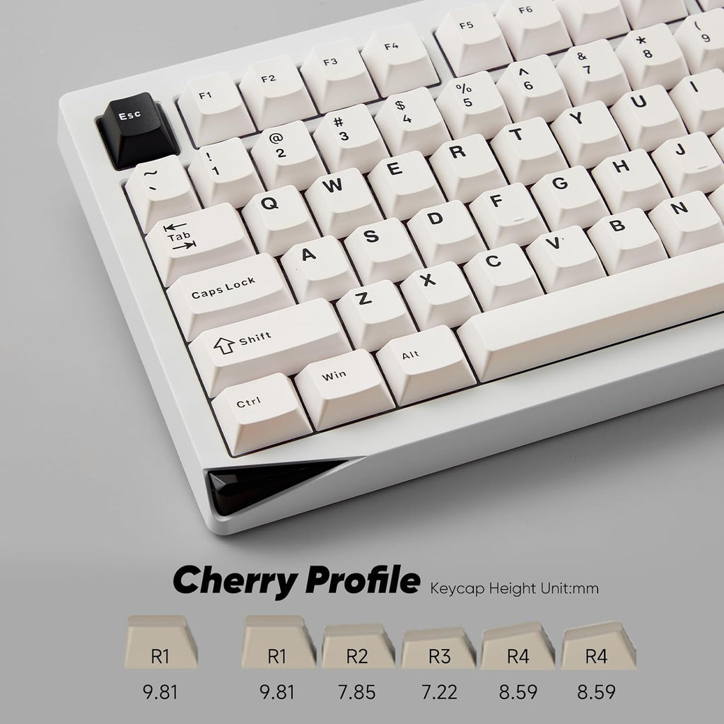 Akko Gem 02 QMK/VIA Aluminum Mechanical Keyboard Tri-Mode RGB Hot-swappable Wireless Gaming Keyboard Black on White, Pre-lubed Stellar Rose Switch