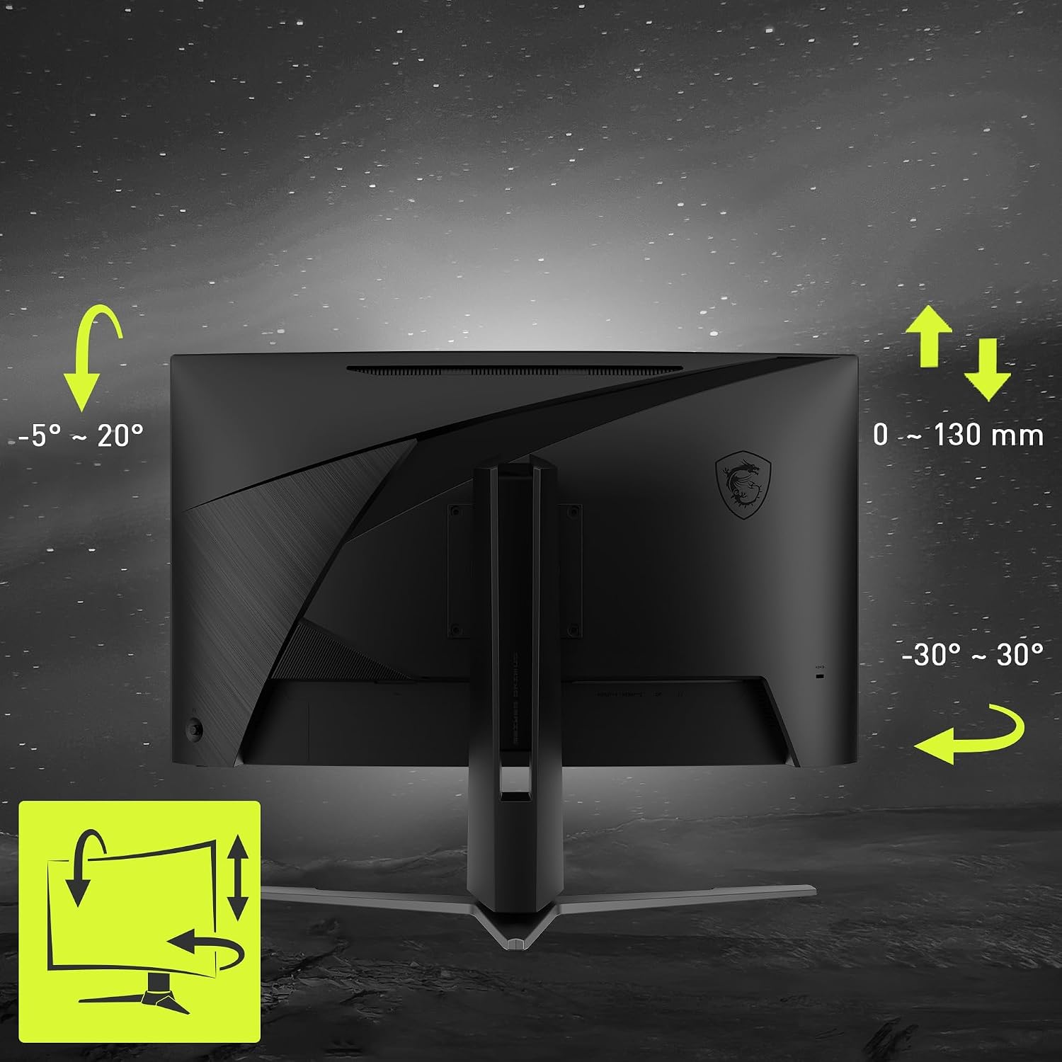 msi MAG 27CQ6PF 27-inch IPS 2560 x 1440 (QHD) Computer Monitor, 180Hz, Adaptive-Sync, HDMI, Display Port, VGA Port, VESA Mountable, Tilt, Height Adjustable, Speaker, 0.5ms, Black