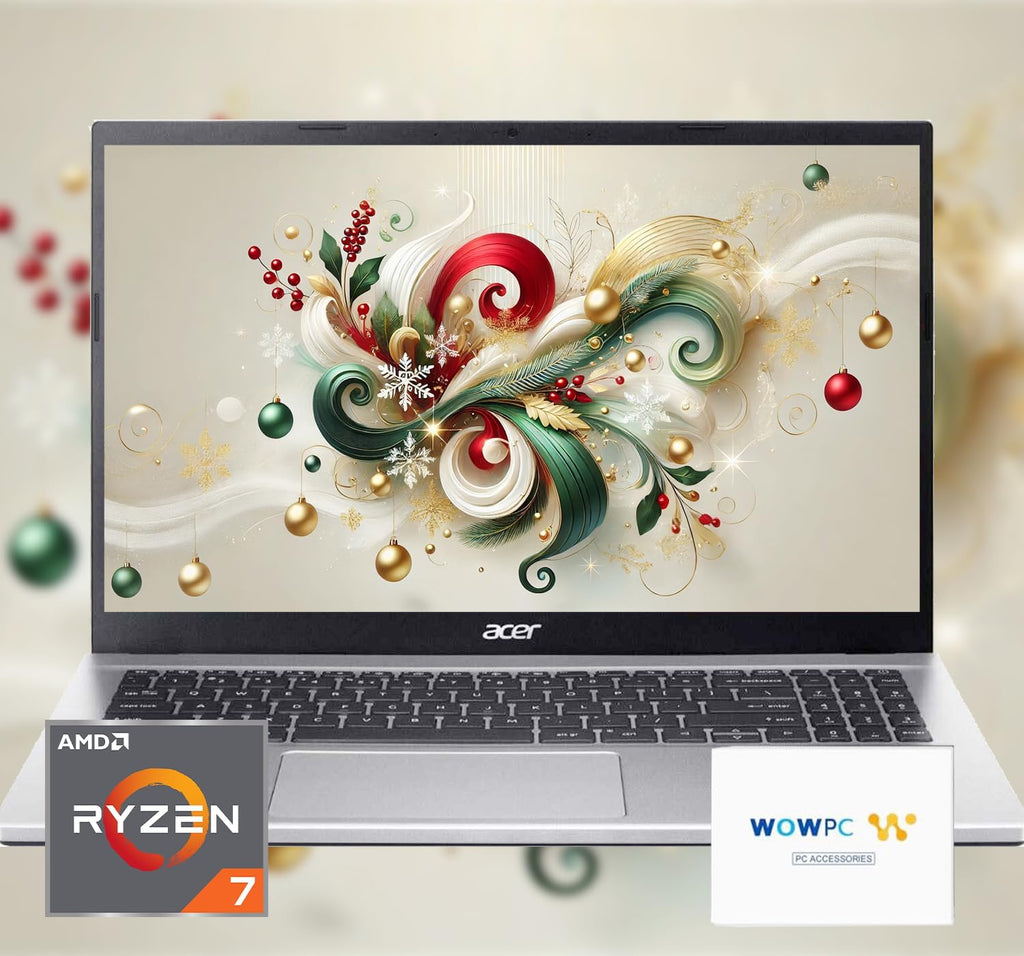 acer Aspire Premium Laptop | AMD Ryzen 7 5700U (Beats i7-1250U) CPU | 32GB RAM | 1TB SSD | 15.6' FHD Display | Fast Wi-Fi 6 | Sleek Design | Ethernet Port | AI Noise Removal | Windows 11 | WOWPC