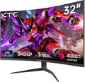 KTC 32 Inch 240Hz Curved Gaming Monitor, 2K 1440P PC Computer Monitor 1000R, 1ms (MPRT), 4000:1 Contrast, 122%sRGB, Adaptive Sync, HDMI Display Port, Tiltable, VESA Mount, H32S25E