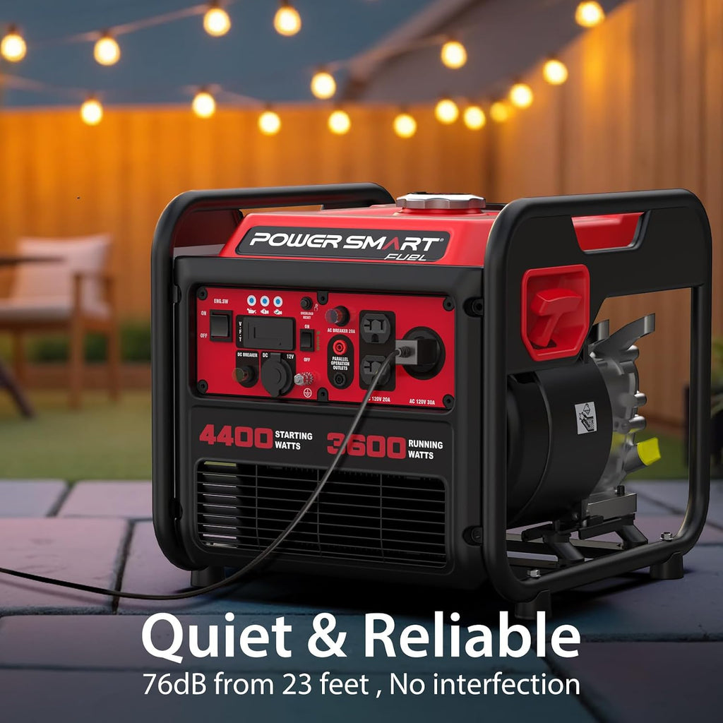 PowerSmart 4400-Watt Portable Generator with Inverter Technology, 30 amp for Home Use and Emergency Backup, 2026 EPA Compliant