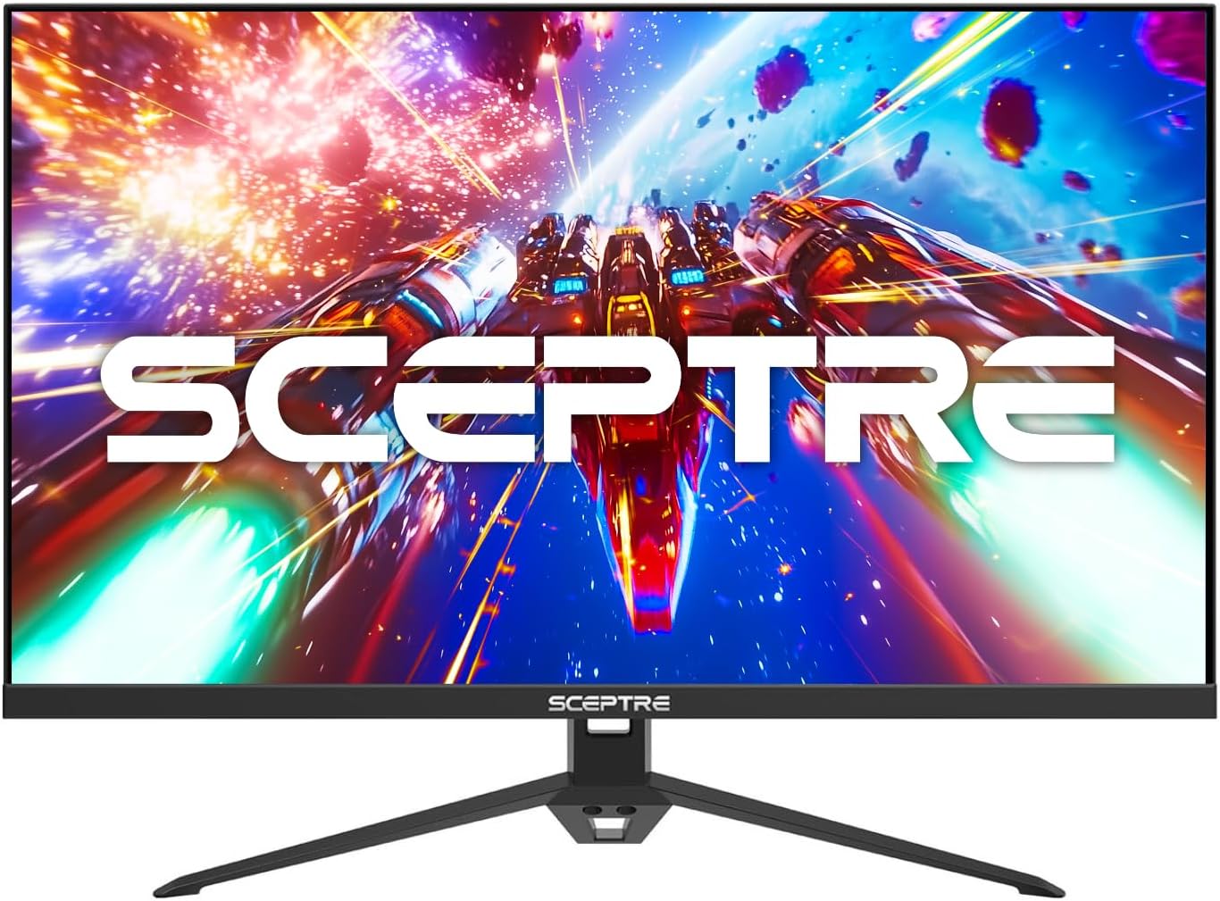 Sceptre 27-inch FHD 1080p IPS Gaming LED Monitor up to 165Hz 144Hz 1ms DisplayPort HDMI, FreeSync FPS RTS Build-in Speakers Gunmetal Black 2022 (E275B-FPT165)