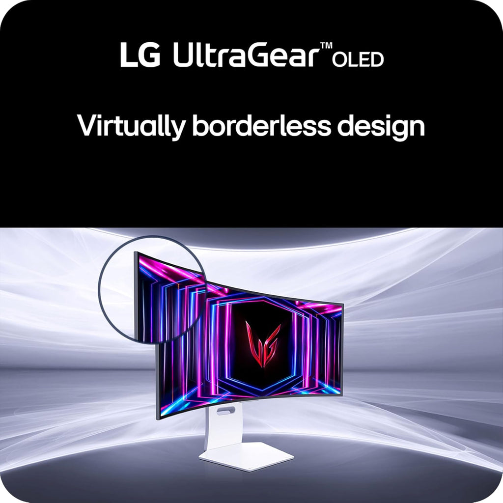 LG 34GS95QE 34-inch Ultragear OLED Curved Gaming Monitor WQHD 1440p 800R 240Hz 0.03ms AMD FreeSync Premium Pro NVIDIA G-Sync HDMI 2.1 DisplayPort Tilt/Height/Swivel Stand White