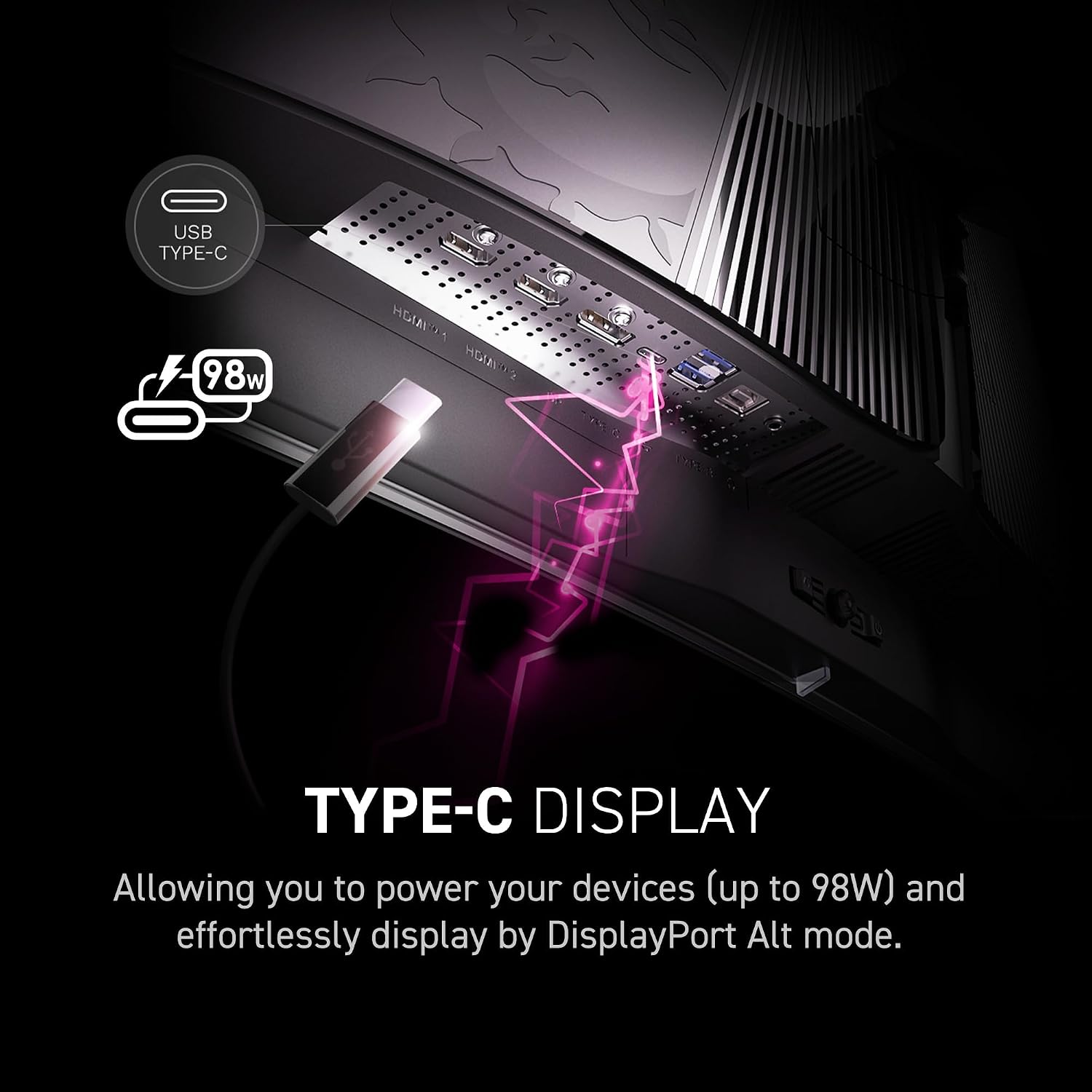 msi MPG 321CURX QD-OLED, 32-Inch,4K UHD, 3840x2160,1700R,OLED Monitor, 240Hz,0.03ms, DisplayHDR True Black 400, G-SYNC™ Compatible, HDMI™ 2.1, DP 1.4a, USB C (98W PD),Height Adjustable, Black