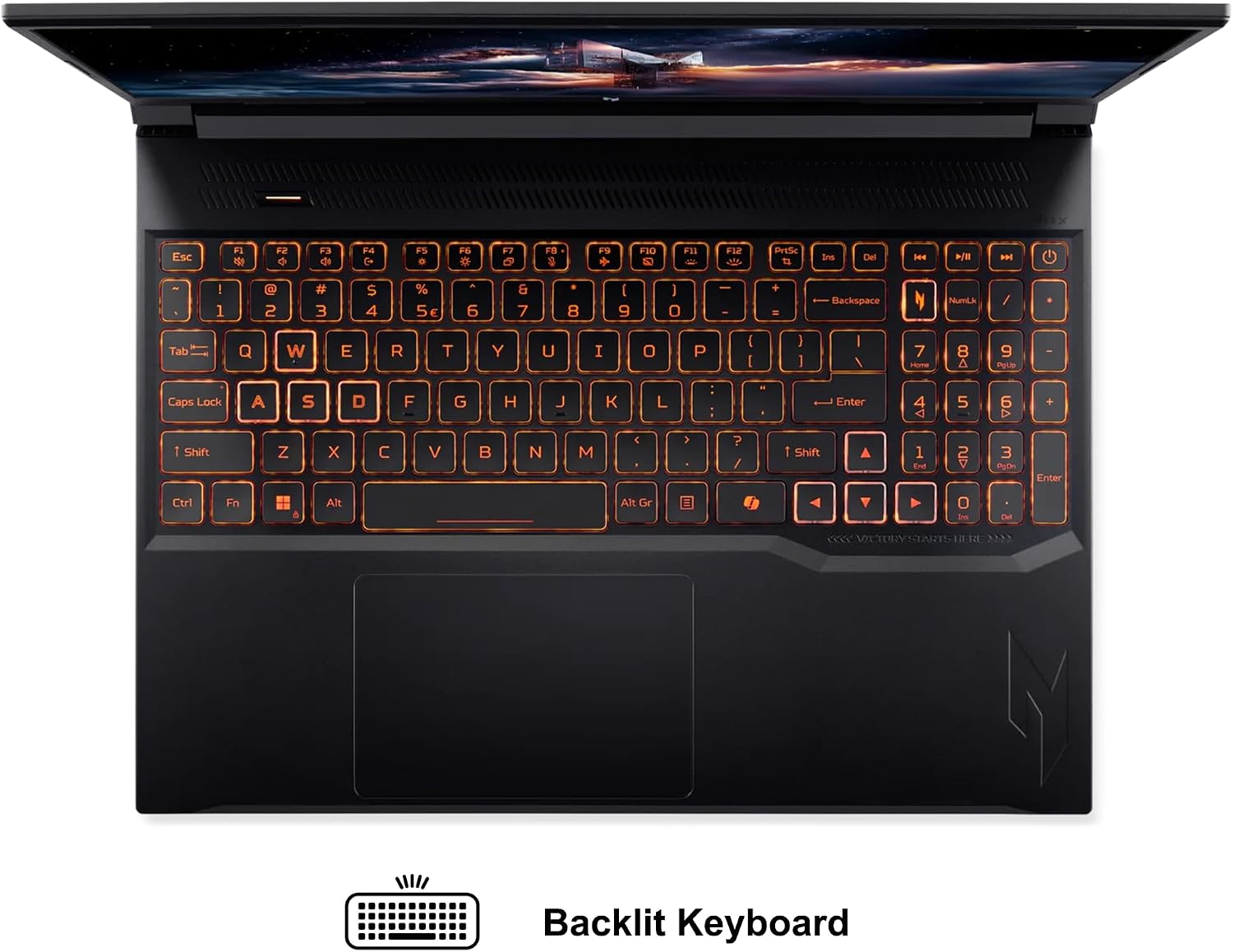 Acer Nitro V 16 AI Gaming Laptop 16' WUXGA IPS 180Hz AMD 8-core Ryzen 7 260 (>i7-13700H) 32GB DDR5 1TB SSD GeForce RTX 5050 (Up to 421 AI Tops) Backlit Wi-Fi6E Win11 ICP Hub
