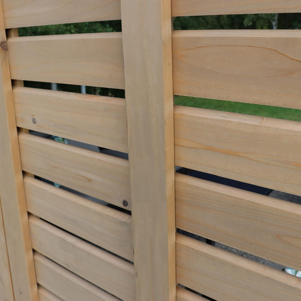 Yardistry 10' Meridian Wooden Privacy Wall, Fits One Side of 10' Meridian Gazebos, Cedar