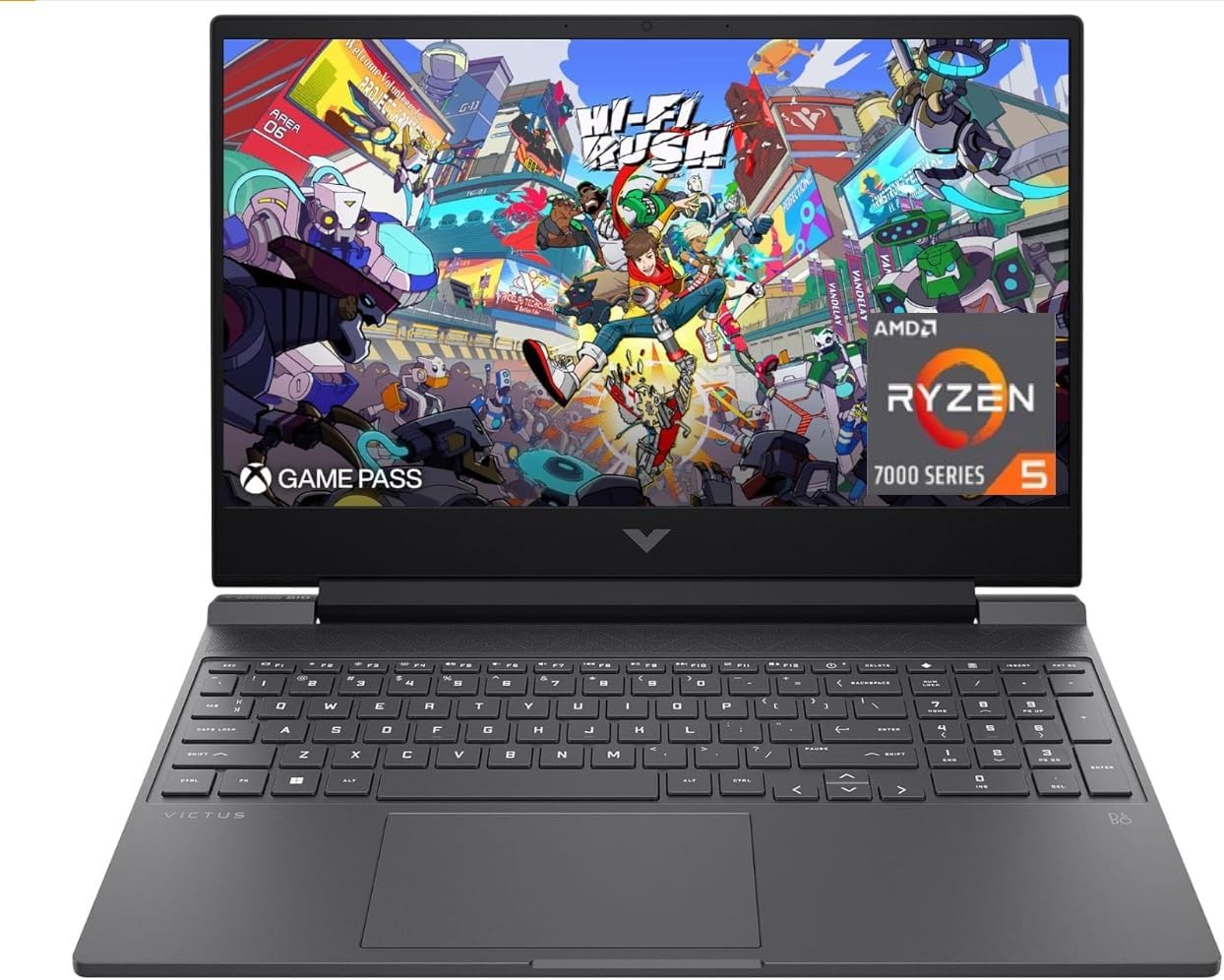 HP Victus 15.6' 144Hz FHD Gaming Laptop,AMD Ryzen 5 7535HS,32GB DDR5 RAM,2TB SSD,AMD Radeon RX 6550M,Beats RTX 2050,Backlit Keyboard,Windows11 Pro, Mica Silver
