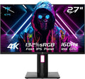 KTC 27' 4K UHD 144Hz Gaming Monitor - Fast IPS Panel 160Hz 1ms GTG, HDR400 132% sRGB, HDMI2.1/DP1.4, VESA Mount, Height/Tilt/Pivot/Swivel Stand, Vertical Monitor Ideal for Gamers, Designers