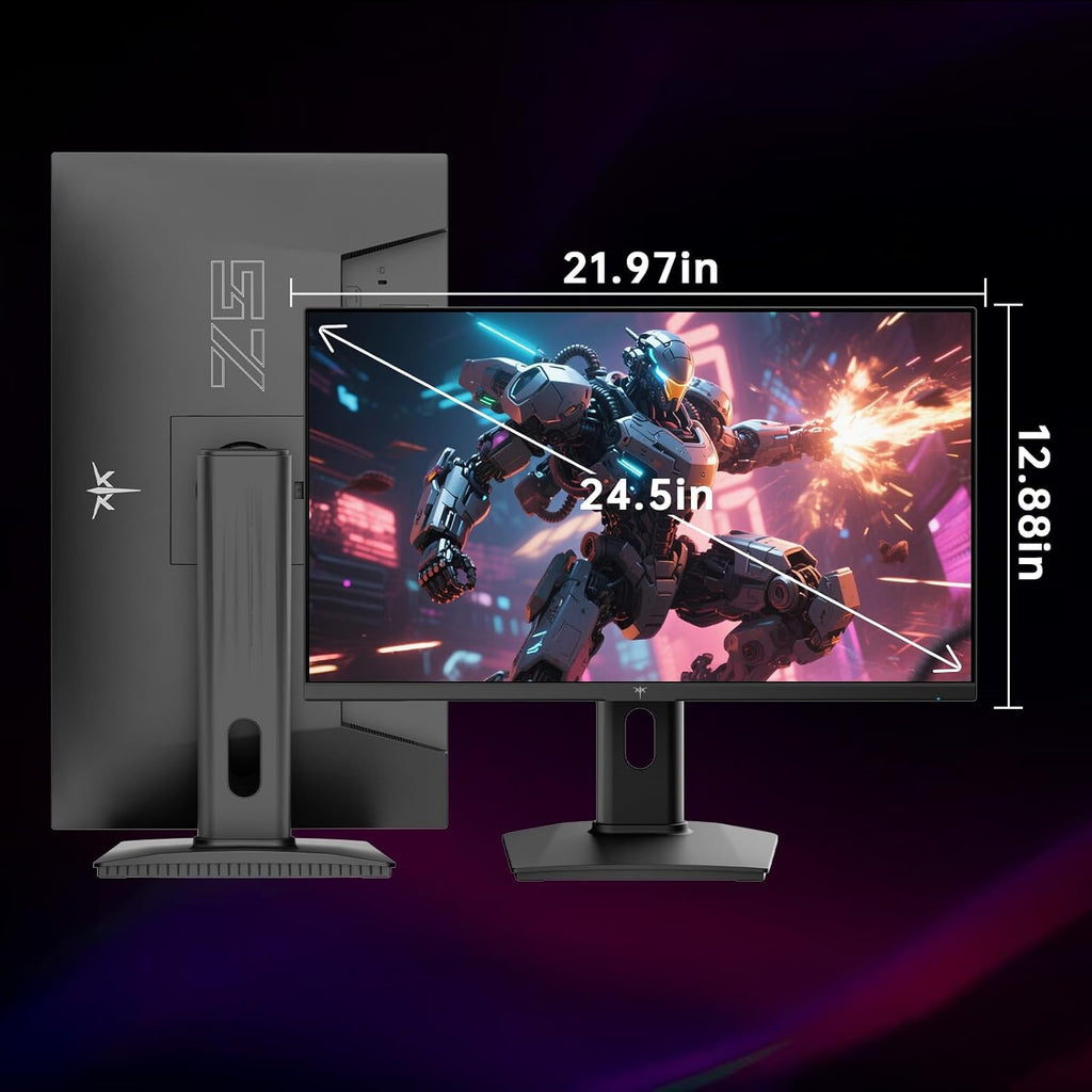 KTC 24.5 Inch 300Hz Gaming Monitor, FHD 1080P 240Hz Fast IPS Monitor, HDR, FreeSync, DisplayPort x1 HDMI x2, 119% sRGB, Height/Pivot/Tilt Adjustment, VESA Support, H25Y7