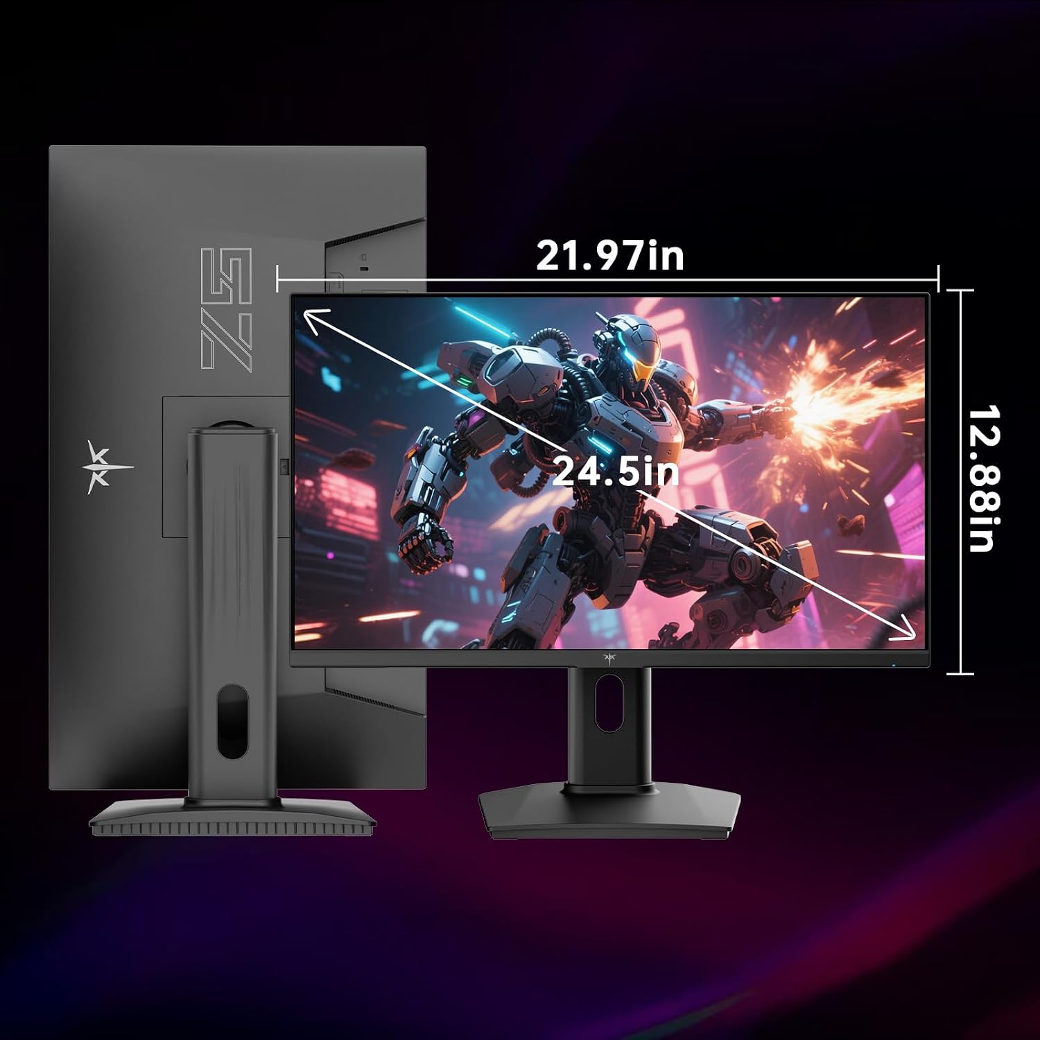 KTC 24.5 Inch 300Hz Gaming Monitor, FHD 1080P 240Hz Fast IPS Monitor, HDR, FreeSync, DisplayPort x1 HDMI x2, 119% sRGB, Height/Pivot/Tilt Adjustment, VESA Support, H25Y7