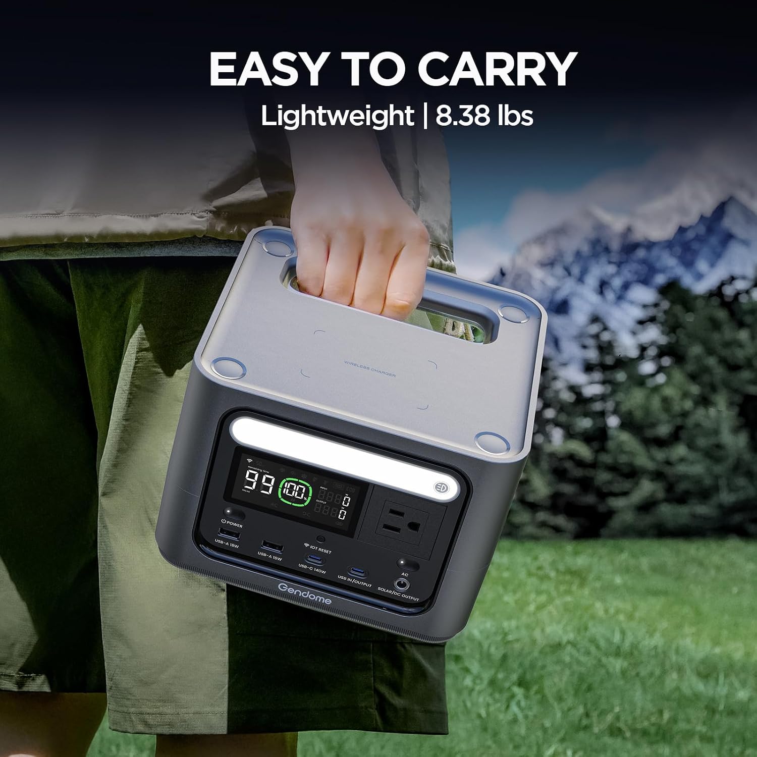 Go 300 Portable Power Station, 288Wh LiFePO4 Battery with 300W AC Outlet, Dual 140W USB-C Ports PD 3.1 Fast Charging, Solar Generator for Home Backup, Outdoor Camping, Travel, and Emergencies
