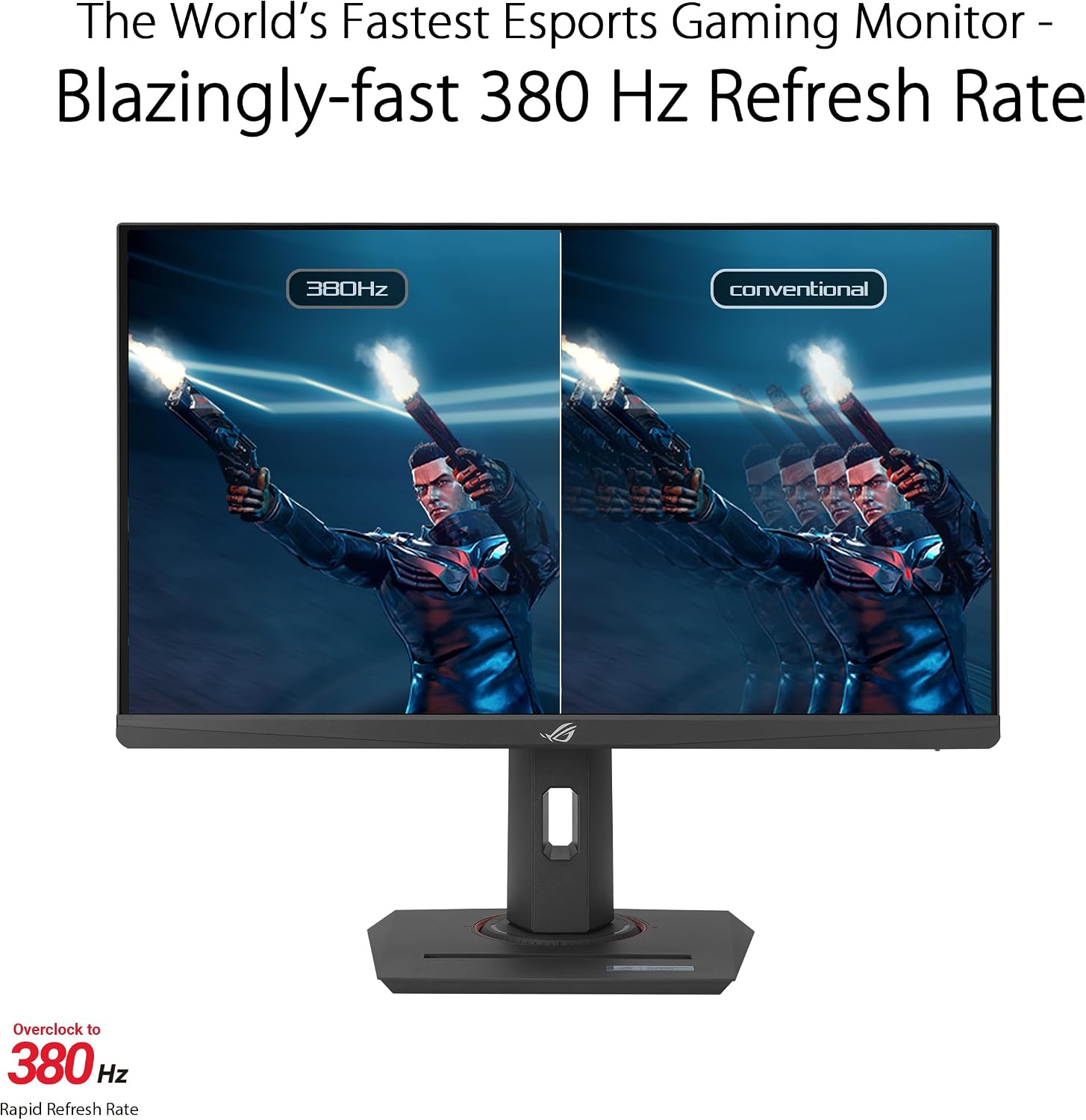 ASUS ROG Strix 25' (24.5' viewable) Esports Gaming Monitor (XG259QNS) - Full HD, 380Hz, 0.3ms, Fast IPS, Extreme Low Motion Blur Sync, FreeSync Premium, DisplayWidget, Ergonomic, 3 yr Warranty