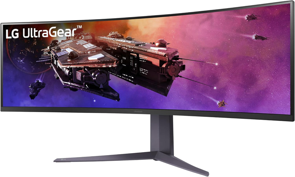 LG 45GR75DC-B Ultragear Curved Gaming Monitor 45-Inch 32:9 Dual QHD 1ms 200Hz VESA DisplayHDR 600 with DCI-P3 95% AMD FreeSync Premium Pro Enhanced Gaming GUI DTS HP:X 3-Way Adjustable Stand - Black
