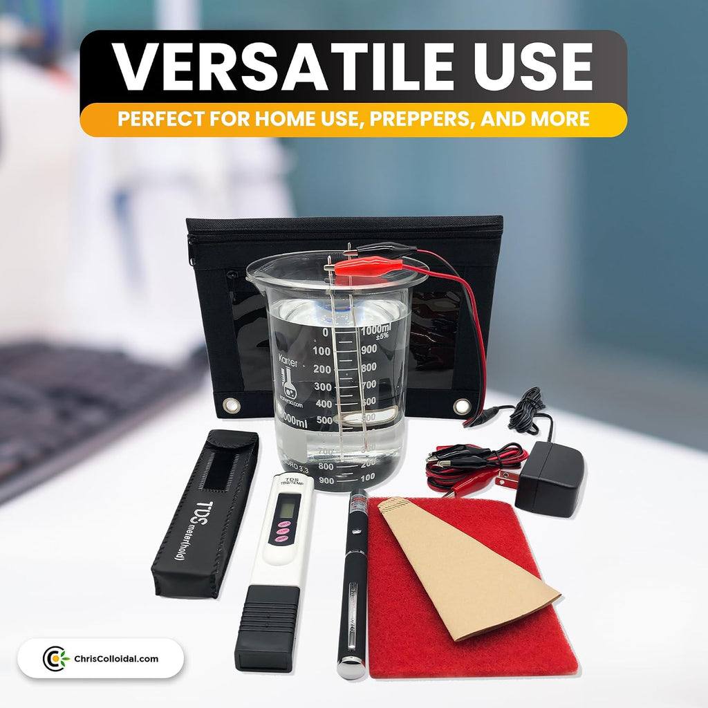 Original 12V Ionic-Nano Colloidal Silver Generator Kit with 99.995% Pure Silver Wire – Just Add Distilled Water and a Jar!