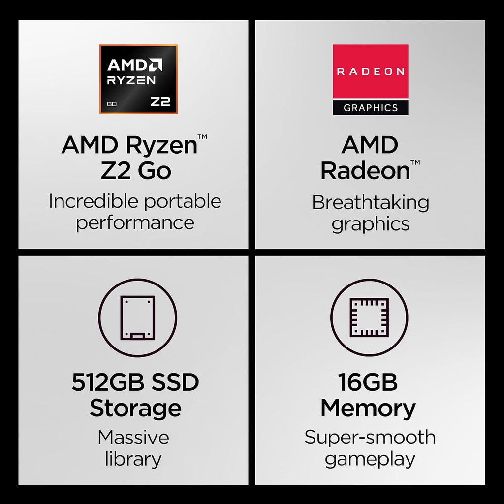 Lenovo Legion Go S - 2025 - Mobile Gaming Console - AMD Radeon graphics - 8' PureSight IPS Display - 120Hz - AMD Ryzen™ Z2 Go - 16GB Memory - 512GB Storage - Glacier White - Free PC Game Pass