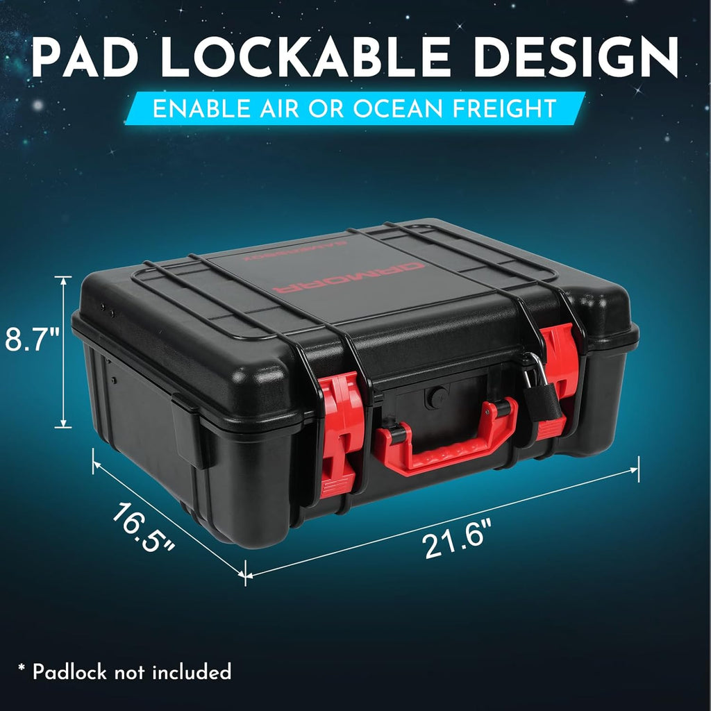 ARMORR GAMERSBOX Portable Gaming Monitor - 21.5' FHD IPS Display (max. 75Hz, FreeSync), Tough IP65 Hard Shell Case, Compatible with PS4/PS5 Xbox, HDMI Cable, Wheeled Trolley & VESA Stand