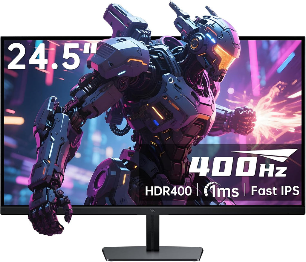KTC 24.5 inch 400Hz 240Hz Gaming Monitor | Fast IPS 1ms | FHD 1080P Monitor | HDR 400 128% sRGB | HDMI x2, DP x2 |Tilt Adjustability Silver-Gray VESA 360Hz Monitors H25X7