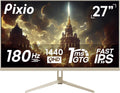 Pixio PX278 Wave Beige 27 inch 180Hz Refresh Rate Quad HD 1440p Resolution Fast IPS Panel 1ms GTG Response Time Built-in Speakers Gaming Monitor with AMD FreeSync