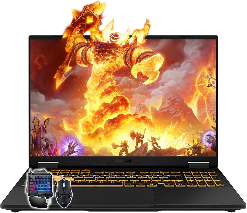 ASUS TUF Gaming F16 Laptop, NVIDIA RTX 5060, Intel i7-14650HX(Up to 5.2GHz), 16' FHD+ 165Hz LCD Anti-Glare Display, WiFi 6E, Fast Charge, 32 GB DDR5, 1 TB SSD, Windows 11 Pro, Accessories