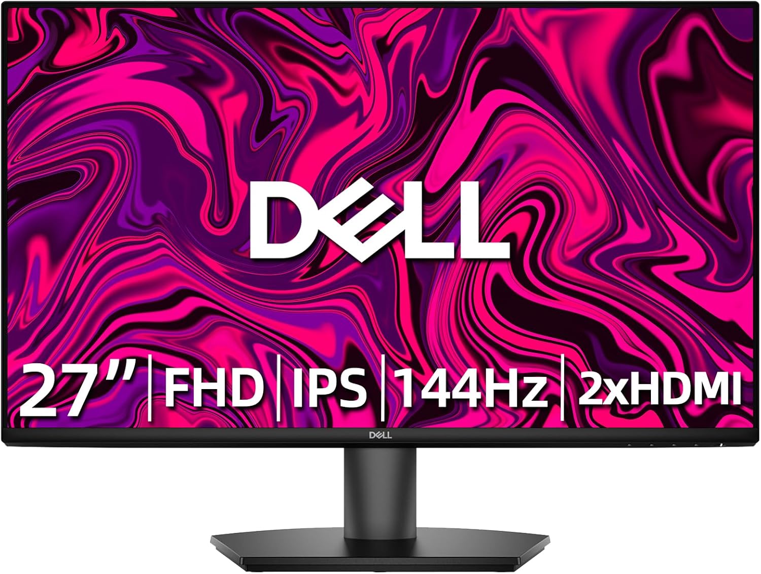 Dell S27 Series - 27' FHD Monitor - IPS 144Hz Refresh Rate - AMD FreeSync - VESA, 16:9 Monitor, 1000 : 1 Contrast Ratio, 1ms MPRT Grey-to-Grey Response Time, Low Blue Light, 2 x HDMI, Black