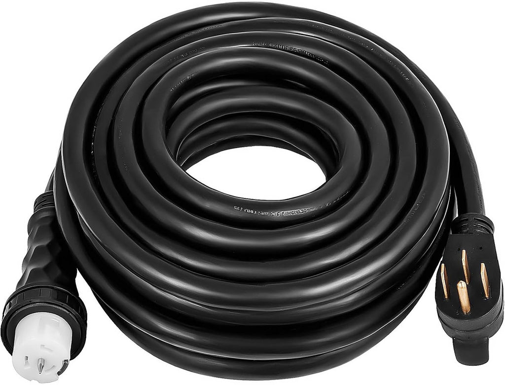 VEVOR 50FT 50 Amp Generator Extension Cord, STW 45446 + 45505 125V 250V Generator Power Cord, N14-50P & SS2-50R & CS6364 Twist Lock Connectors