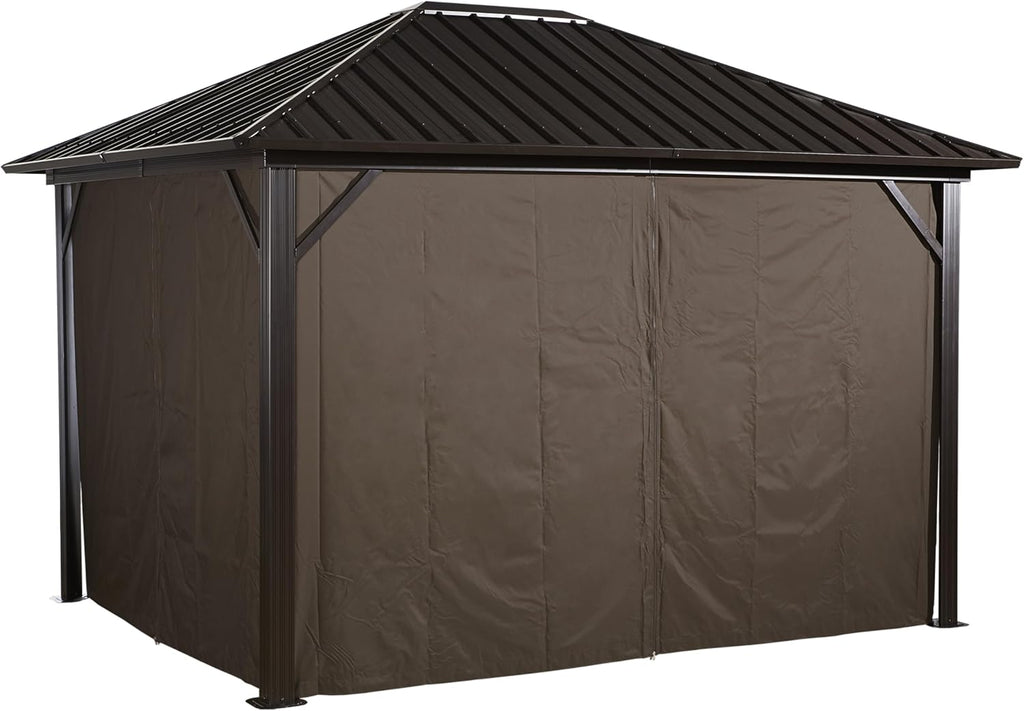 Sojag Accessories Set of 4 10' x 12' Curtains for Genova Outdoor Gazebo - Brown
