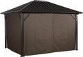 Sojag Accessories Set of 4 10' x 12' Curtains for Genova Outdoor Gazebo - Brown