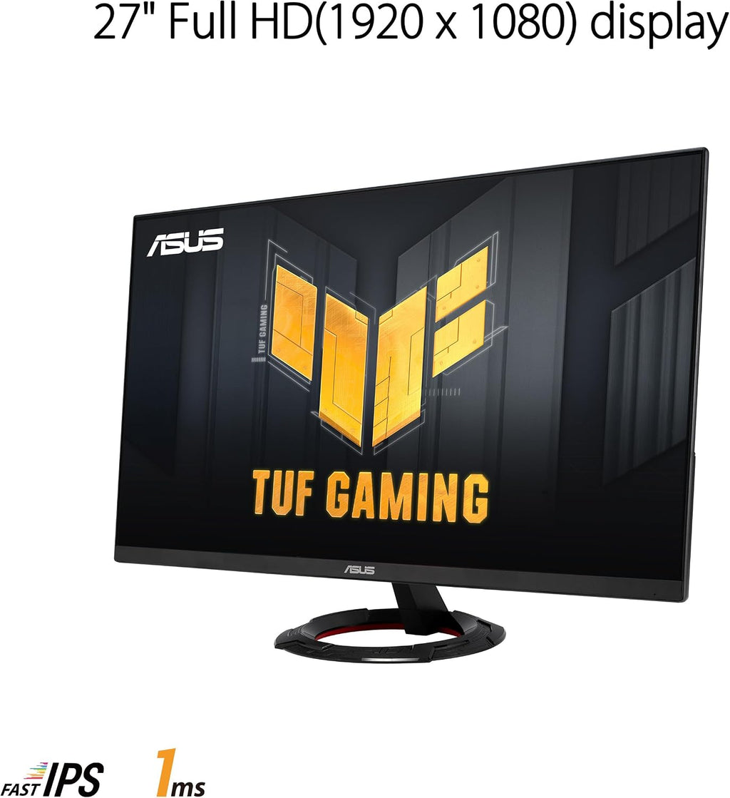 ASUS TUF Gaming 27' 1080P Monitor (VG279Q3R) - Full HD, 180Hz, Fast IPS, Extreme Low Motion Blur, 1ms, FreeSync, Variable Overdrive, Shadow Boost, Eye Care, 100% sRGB, 3 yr Warranty