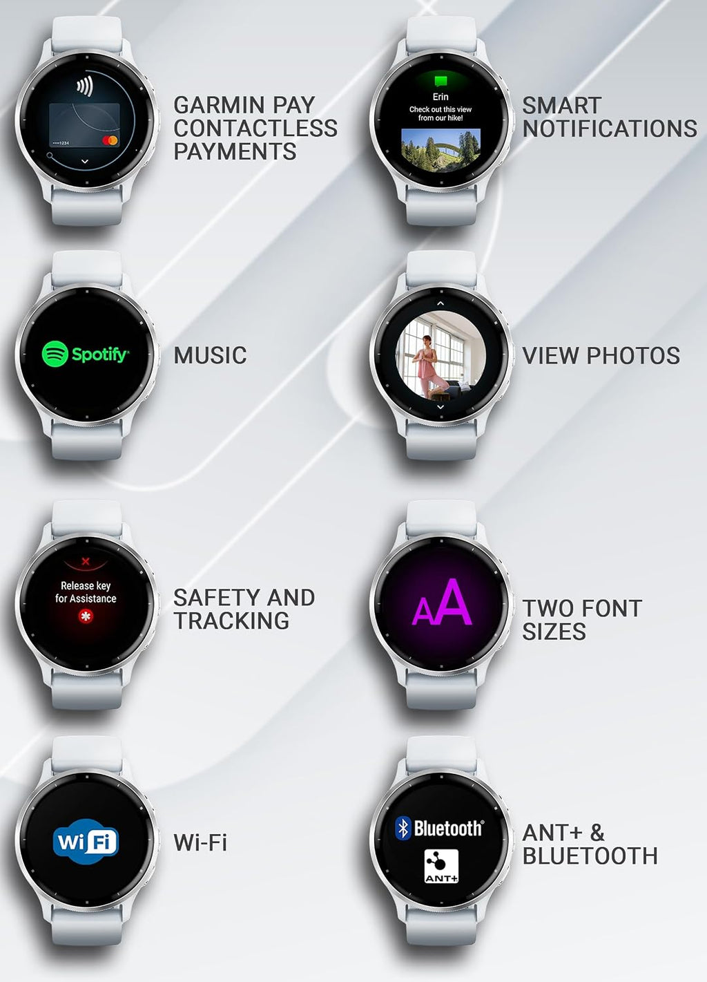 Garmin Venu 3 GPS Smartwatch AMOLED Display 45 mm Watch, Advanced Health and Fitness Features, Up to 14 Days of Battery, Whitestone with Black Earbuds Bundle