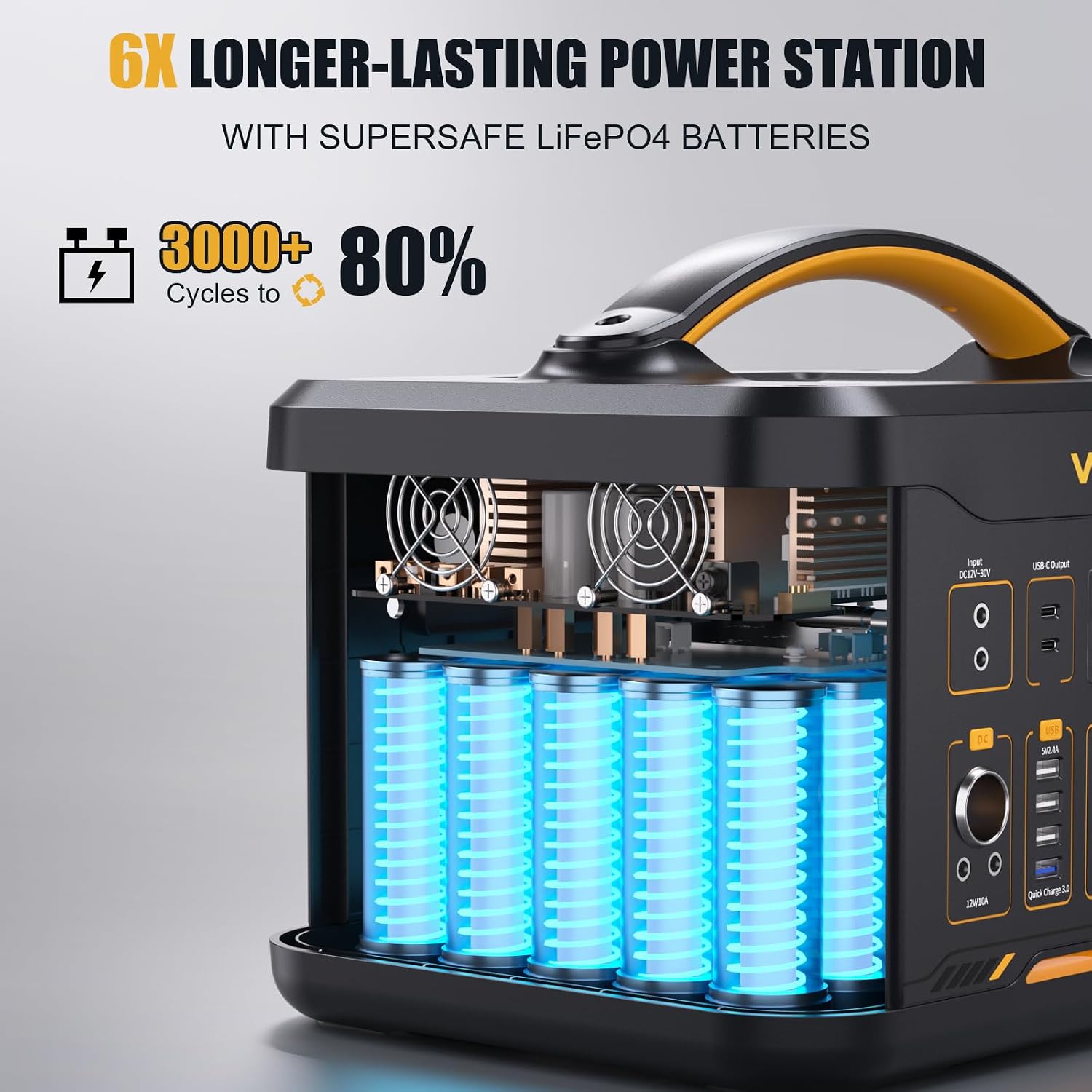 VTOMAN Jump 1500X Portable Power Station with 200W Solar Panel, 1500W/828Wh LiFePO4 Battery Solar Generator with AC Outlets, PD 100W Type-C, Large Capacity Expandable for Camping, Home Backup, Travel