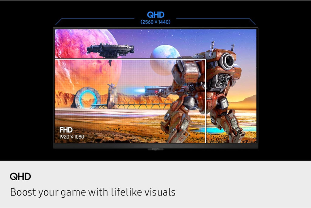 Samsung 27' Odyssey G6 G60F QHD Resolution Gaming Monitor, 350Hz Refresh Rate, Fast IPS Panel, VESA DisplayHDR™ 400, NVIDIA G-Sync Compatible, AMD FreeSync™ Premium, Ergonomic Stand, LS27FG60DENXZA