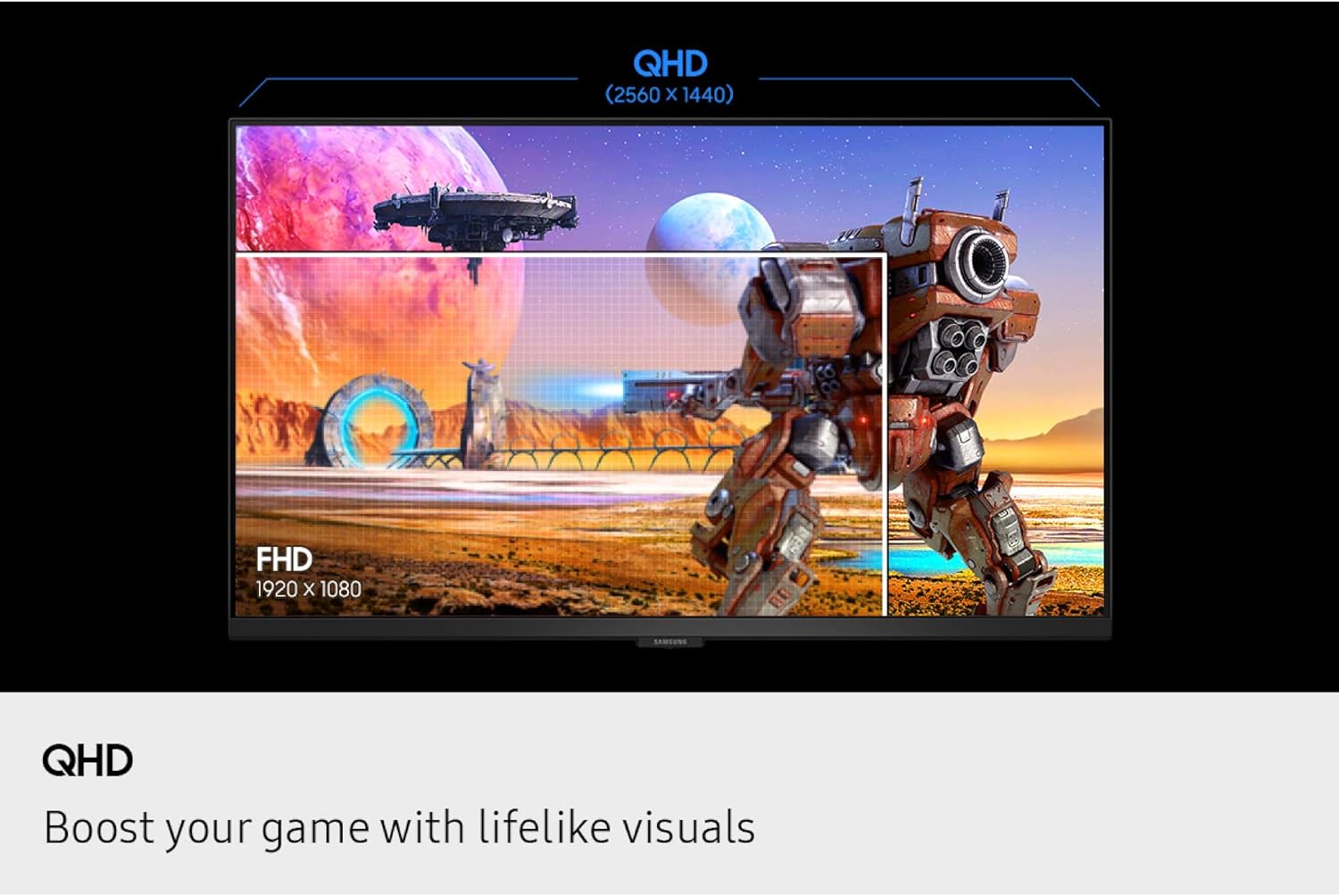 Samsung 27' Odyssey G6 G60F QHD Resolution Gaming Monitor, 350Hz Refresh Rate, Fast IPS Panel, VESA DisplayHDR™ 400, NVIDIA G-Sync Compatible, AMD FreeSync™ Premium, Ergonomic Stand, LS27FG60DENXZA