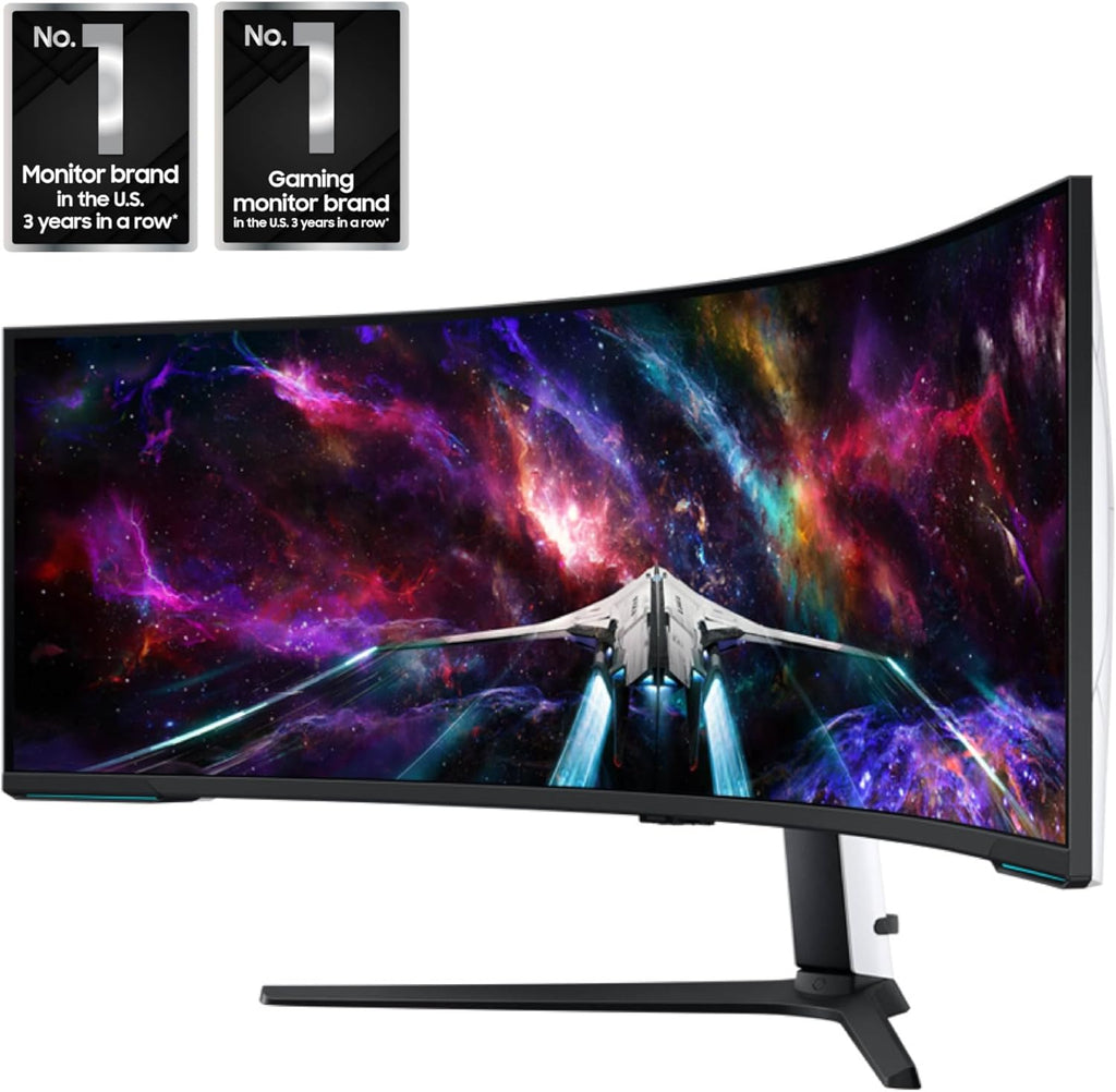 Samsung 57' Odyssey Neo G9 (G95NC) Series Dual 4K UHD 1000R Curved Gaming Monitor, 240Hz, 1ms with DisplayPort 2.1, Quantum Mini-LED, DisplayHDR 1000, AMD FreeSync Premium Pro, LS57CG952NNXZA