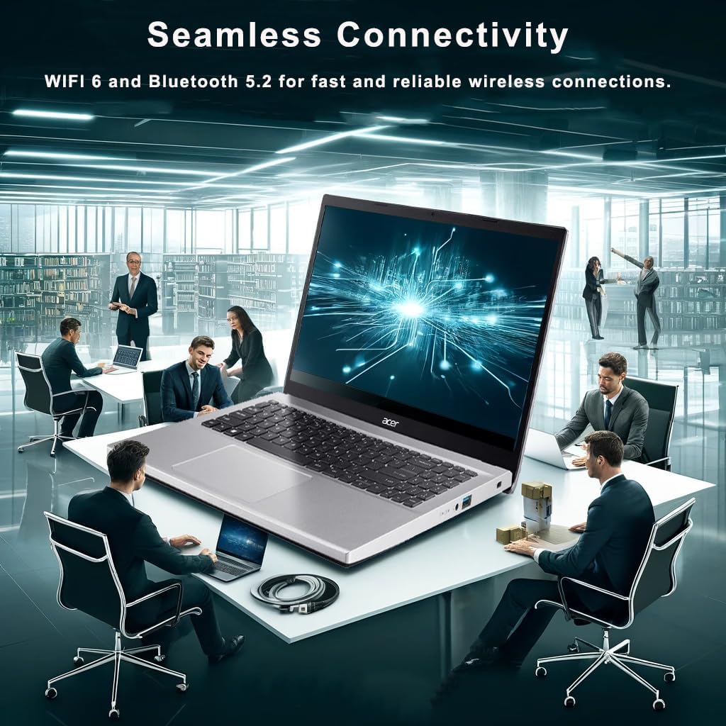 acer Aspire Premium Laptop | AMD Ryzen 7 5700U (Beats i7-1250U) CPU | 64GB RAM | 4TB SSD | 15.6' FHD Display | Fast Wi-Fi 6 | Sleek Design | Ethernet Port | AI Noise Removal | Windows 11 | WOWPC