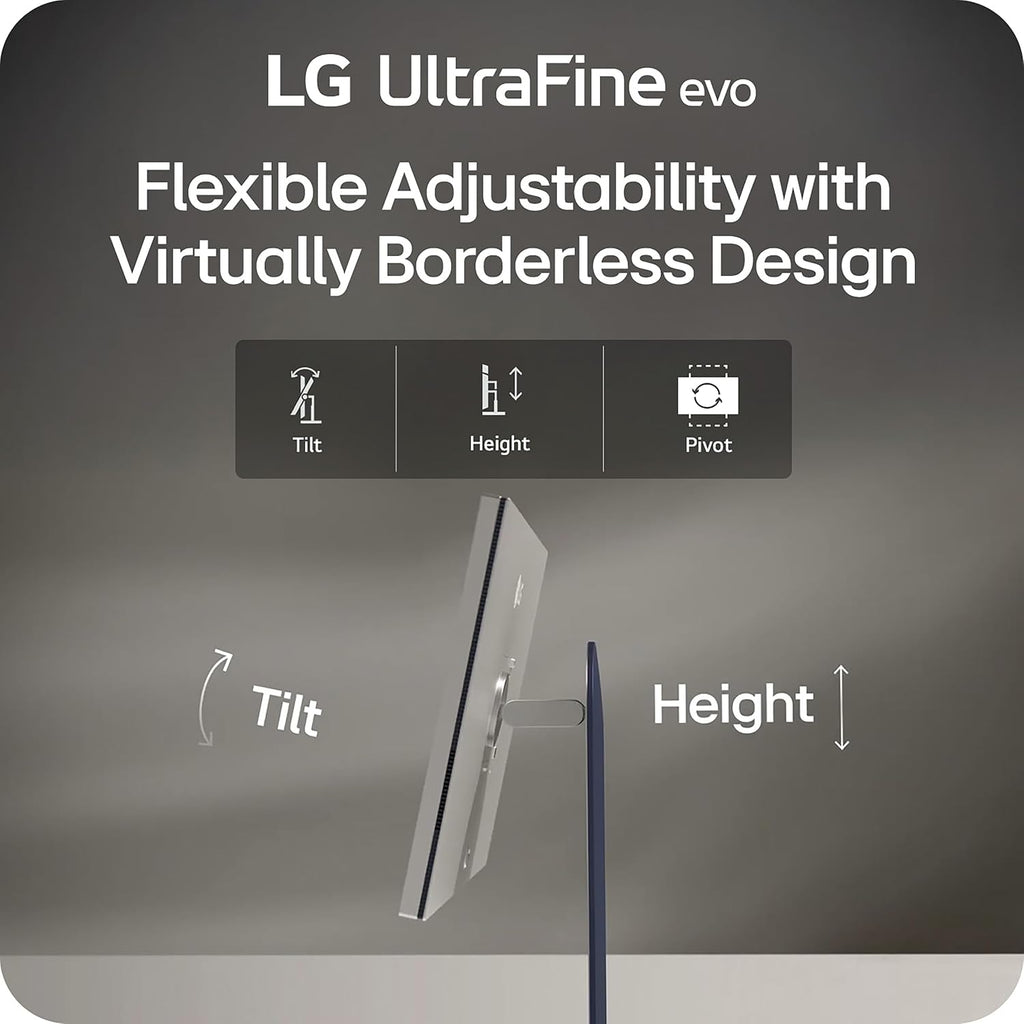 LG 32U990A-S 32-Inch Ultrafine 6K (6144 x 3456) Nano IPS Black Thunderbolt 5 Professional Monitor, 60Hz, DisplayHDR 600, Speakers, HDMI 2.1, DisplayPort 2.1, USB-C, Tilt/Height/Pivot Stand, Silver