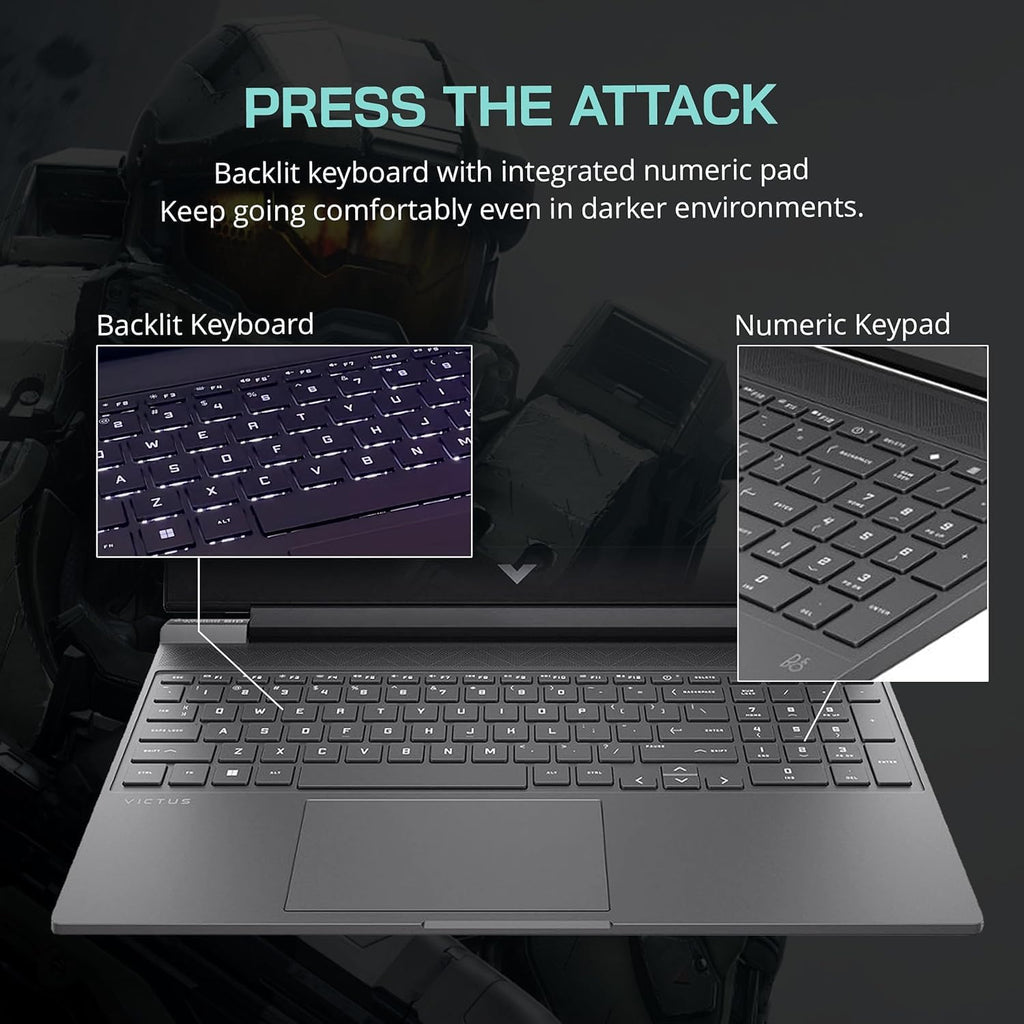 HP Victus 15.6 Ryzen 5 Premium Gaming Laptop, 15.6' FHD 144Hz, Ryzen 5 7535HS (Beats i5-13420H), AMD Radeon RX 6550M (Beats GeForce RTX 3050), 16GB RAM, 512GB SSD, W11P, with 512GB External SSD Bundle