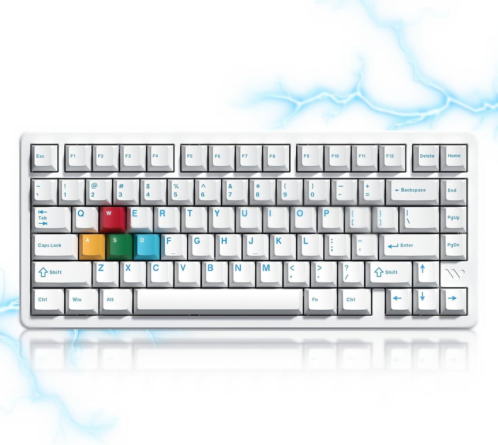 Womier SK75 TMR Keyboard Gaming 75% Hall Effec, Wireless Mechanical Keyboard Rapid Trigger Custom Magnetic Switches Keyboards with 8000 Hz Hot Swap, BT/2.4G/USB-C for Mac Windows Linux,White-Aluminum