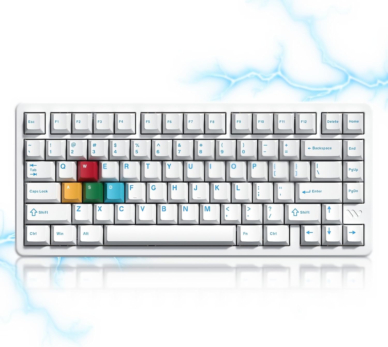 Womier SK75 TMR Keyboard Gaming 75% Hall Effec, Wireless Mechanical Keyboard Rapid Trigger Custom Magnetic Switches Keyboards with 8000 Hz Hot Swap, BT/2.4G/USB-C for Mac Windows Linux,White-Aluminum